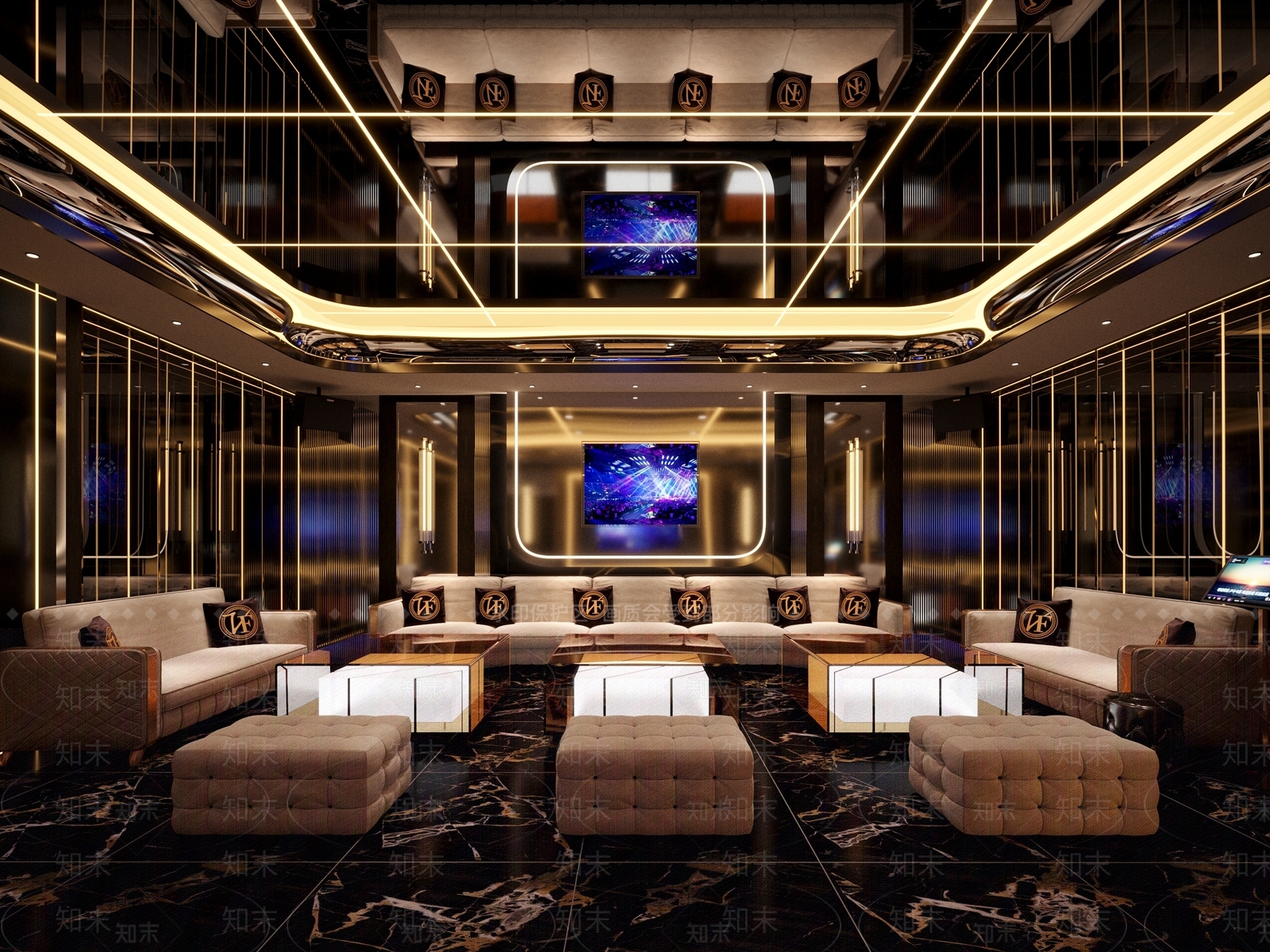 现代商务KTV包厢3D模型下载【ID:1157358135】