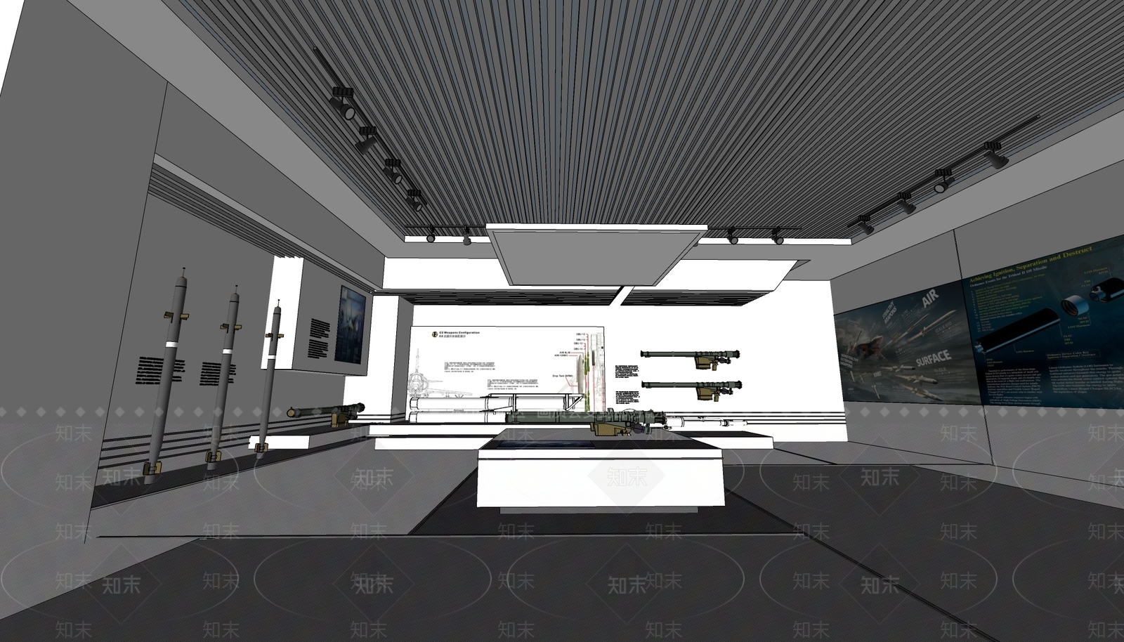 现代科技展厅SU模型下载【ID:1157358373】
