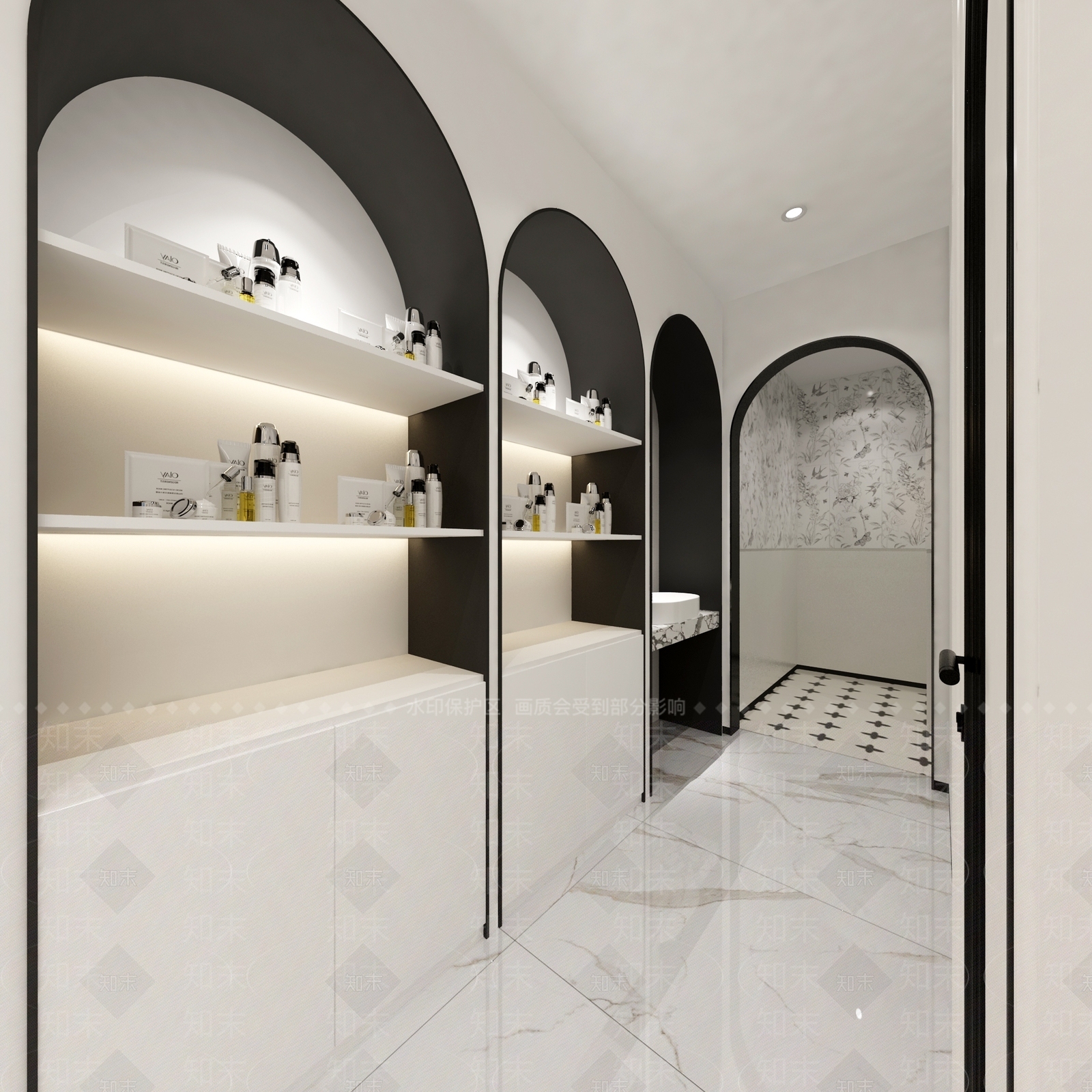 法式美容院3D模型下载【ID:1157358892】