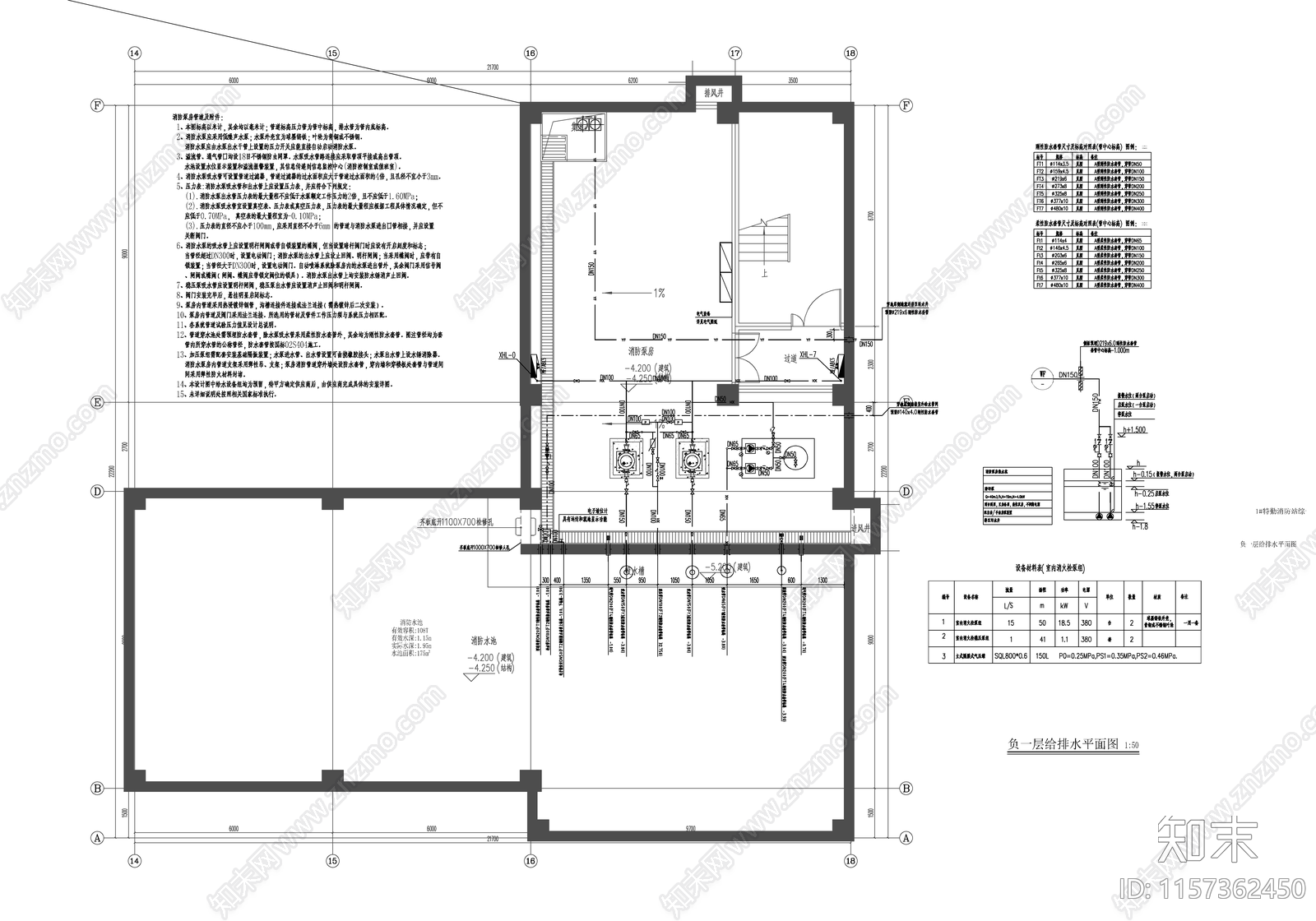 园区消防站及周边场区施工图下载【ID:1157362450】