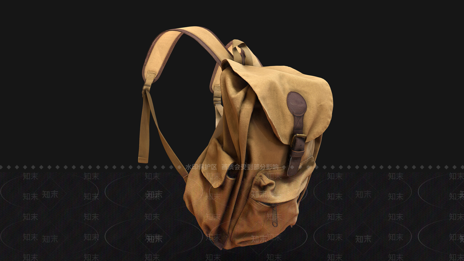 织物背包3D模型下载【ID:1157375009】