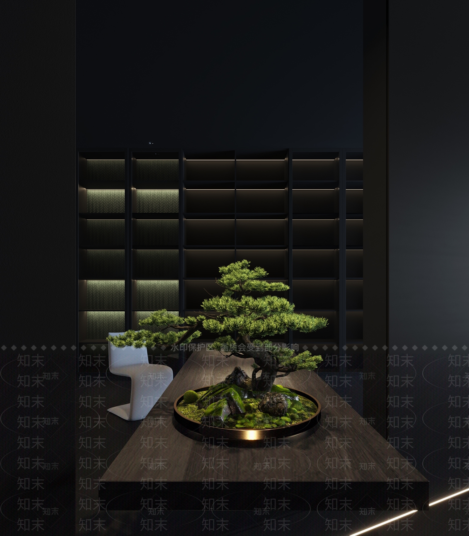 新中式盆景3D模型下载【ID:1157375324】