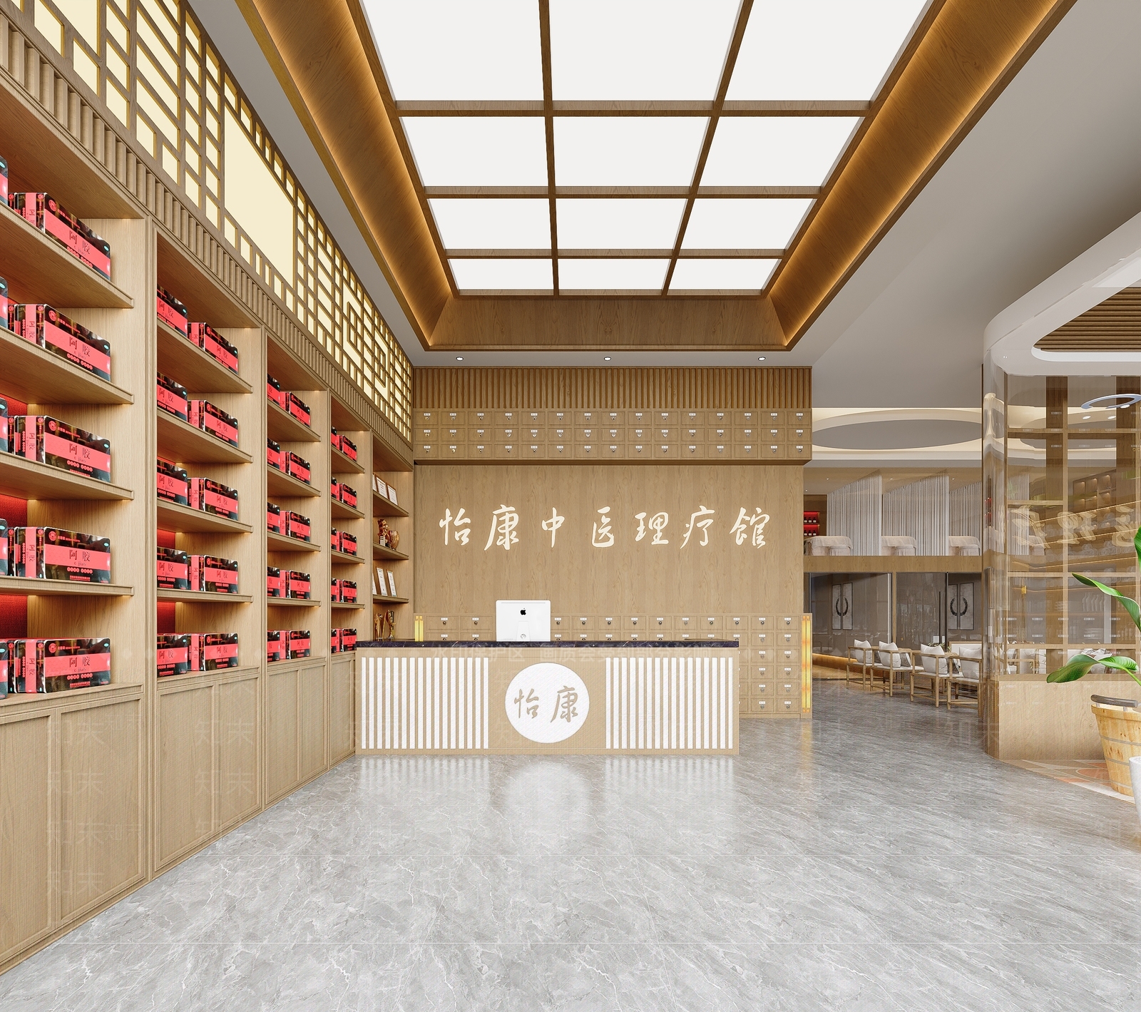 现代美容院3D模型下载【ID:1214385984】