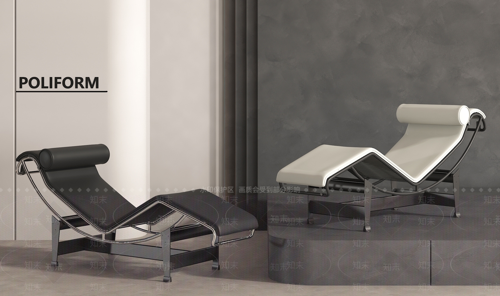 现代躺椅3D模型下载【ID:1157384546】