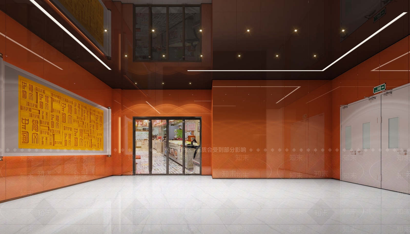 现代商场入口通道3D模型下载【ID:1157386136】