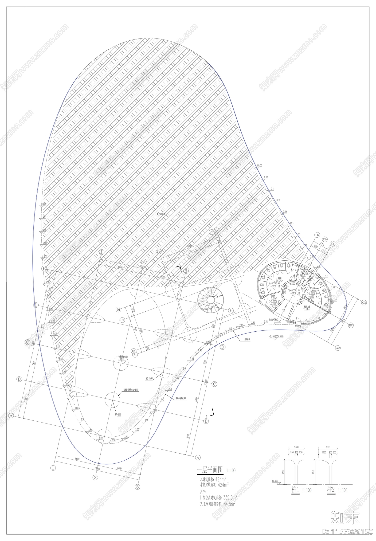 公园驿站详图施工图下载【ID:1157389150】