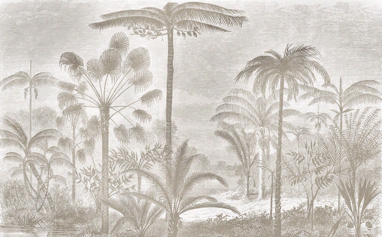 欧式壁布壁画装饰画植物线描热带雨林贴图下载【ID:1157389766】