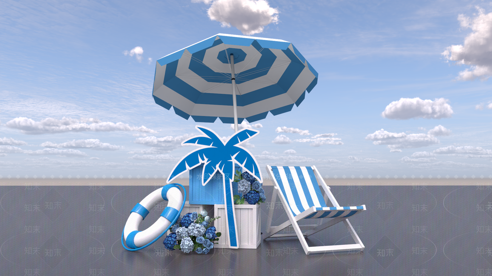 海边堆头3D模型下载【ID:1157391512】