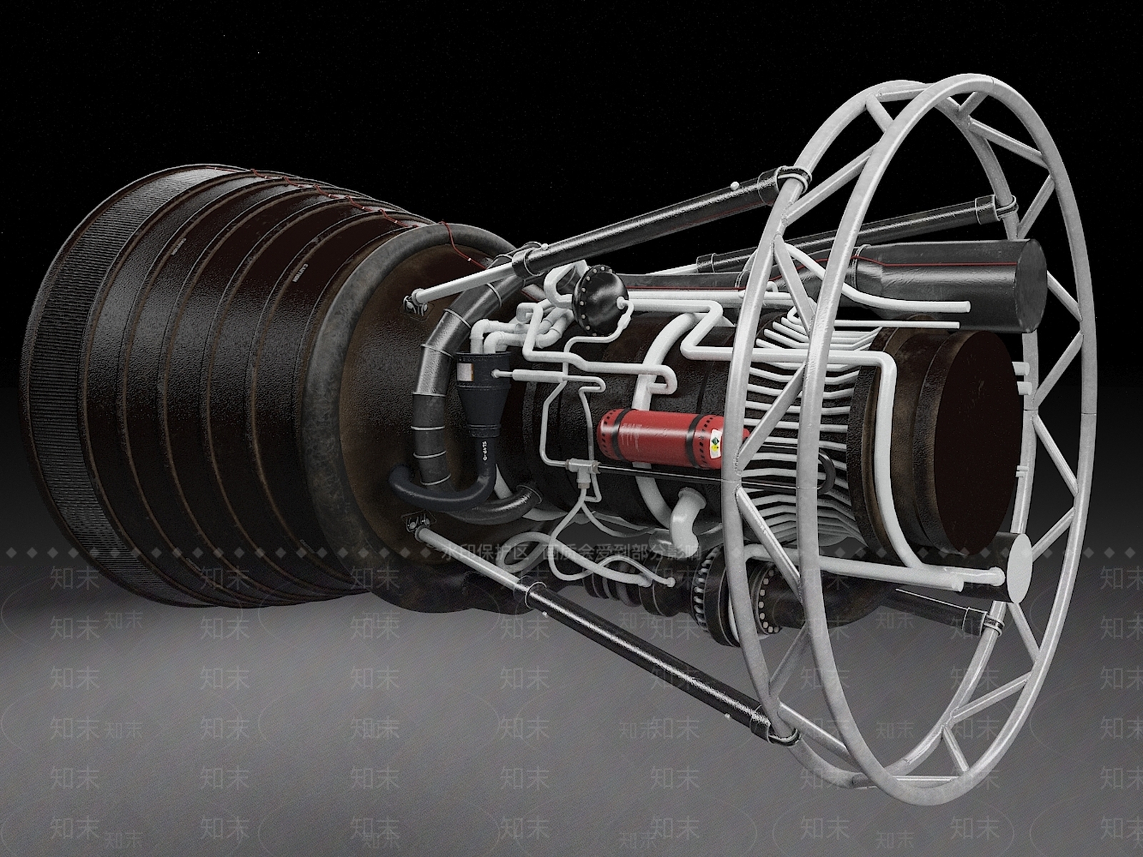 现代火箭发动机3D模型下载【ID:1157391996】