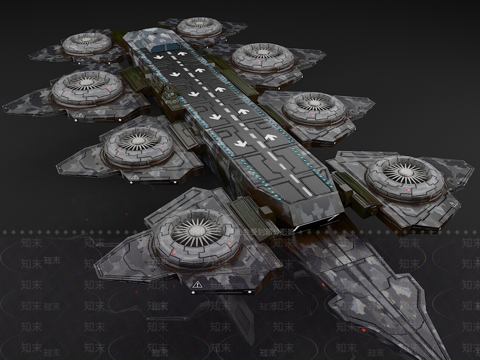 现代空中战舰3D模型下载【ID:1157392226】