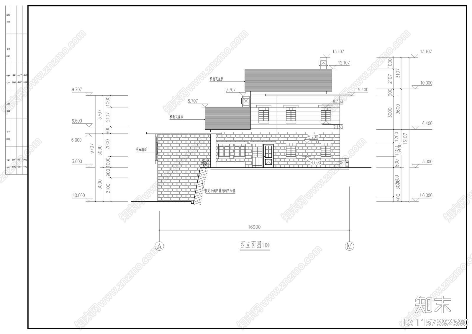 别墅建筑结构水电全套图cad施工图下载【ID:1157392690】