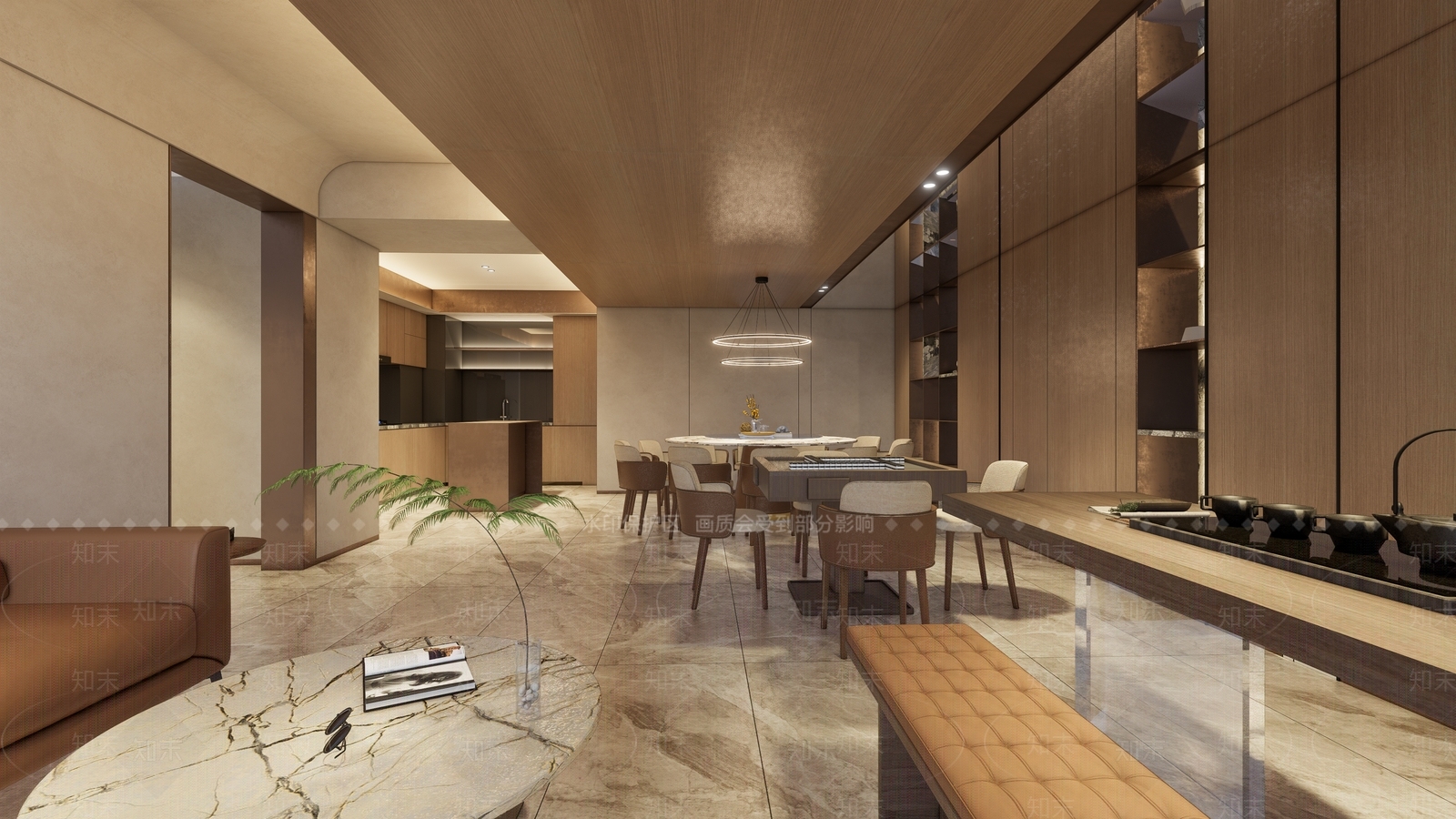 新中式休闲会所包厢SU模型下载【ID:1157399745】