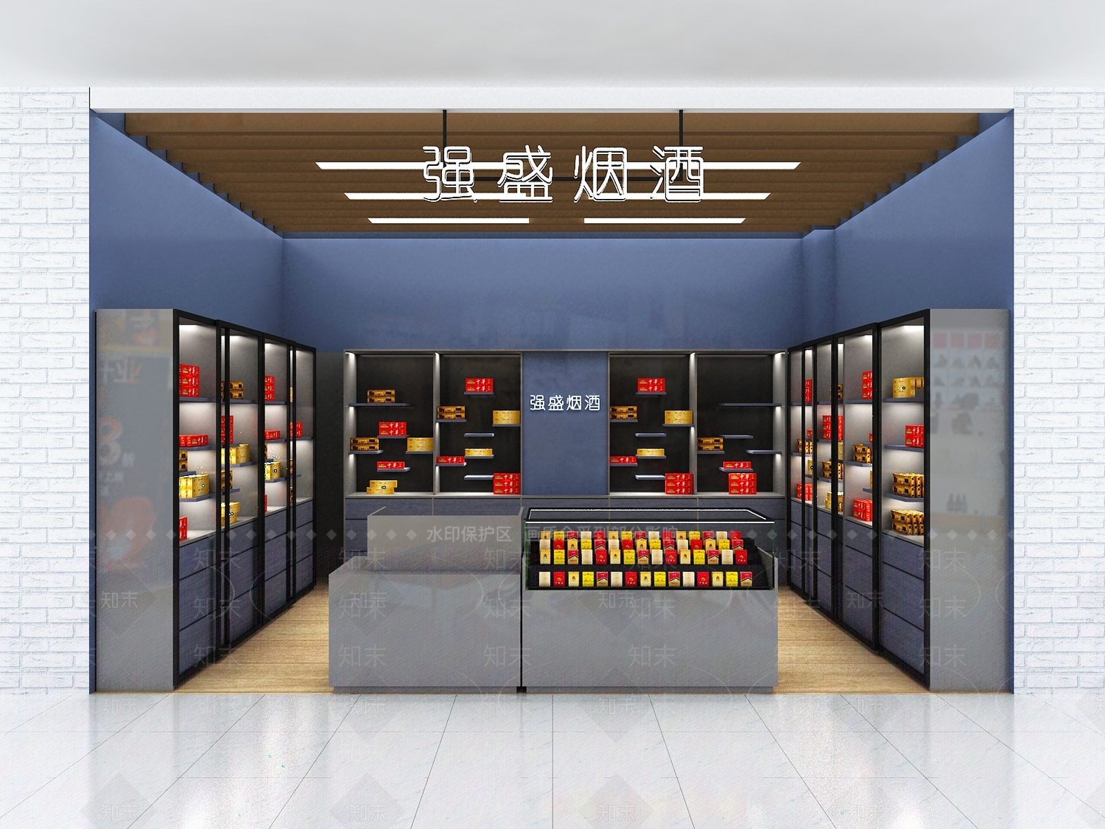 现代小型烟酒店3D模型下载【ID:1157403221】