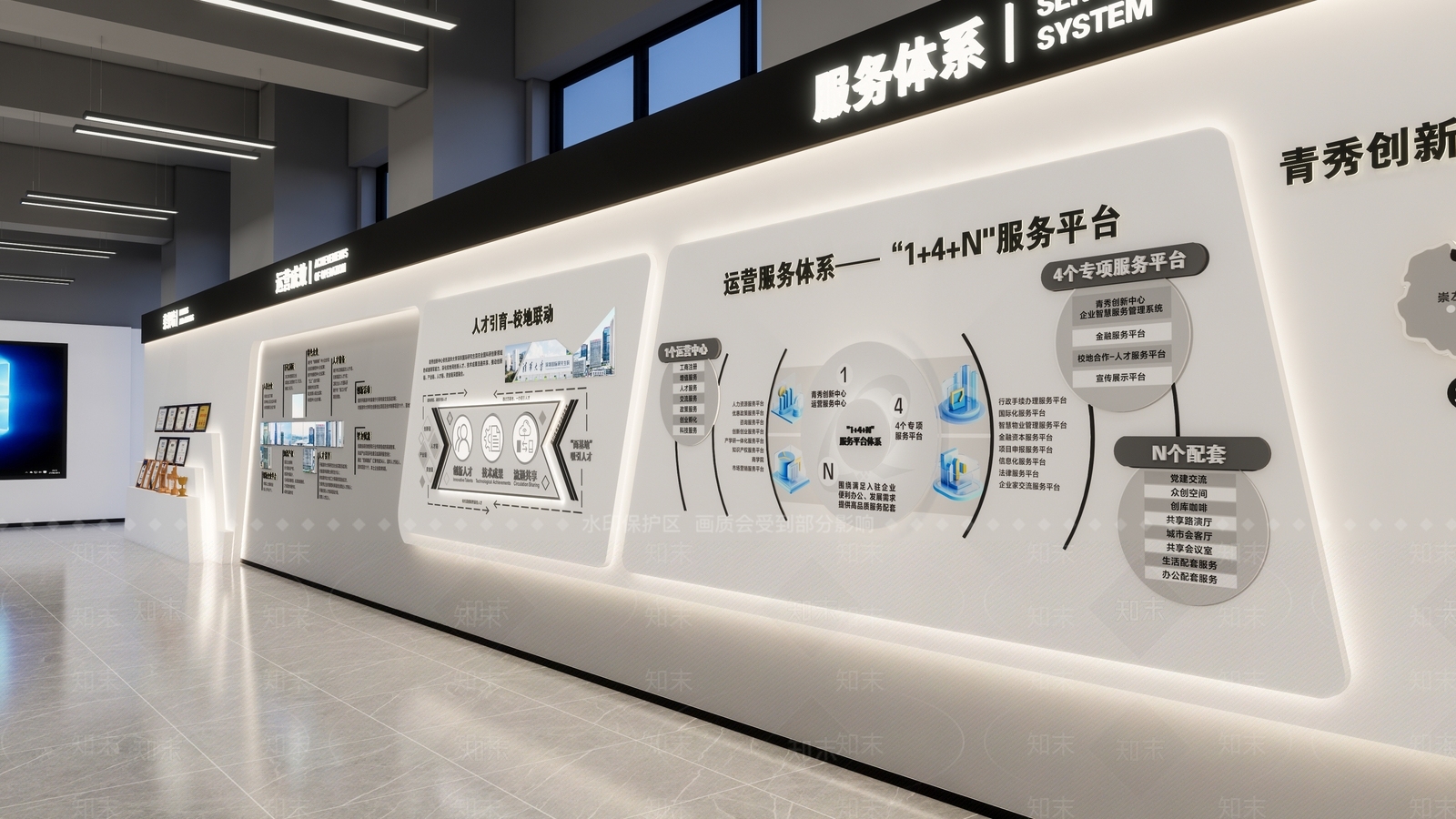 现代科技展厅SU模型下载【ID:1157648469】