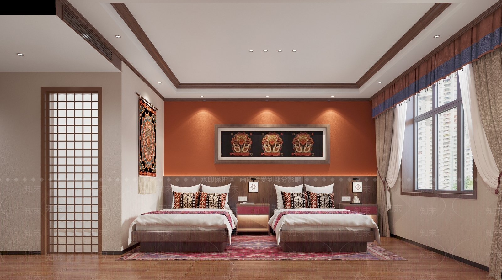 新中式民宿3D模型下载【ID:1157405543】