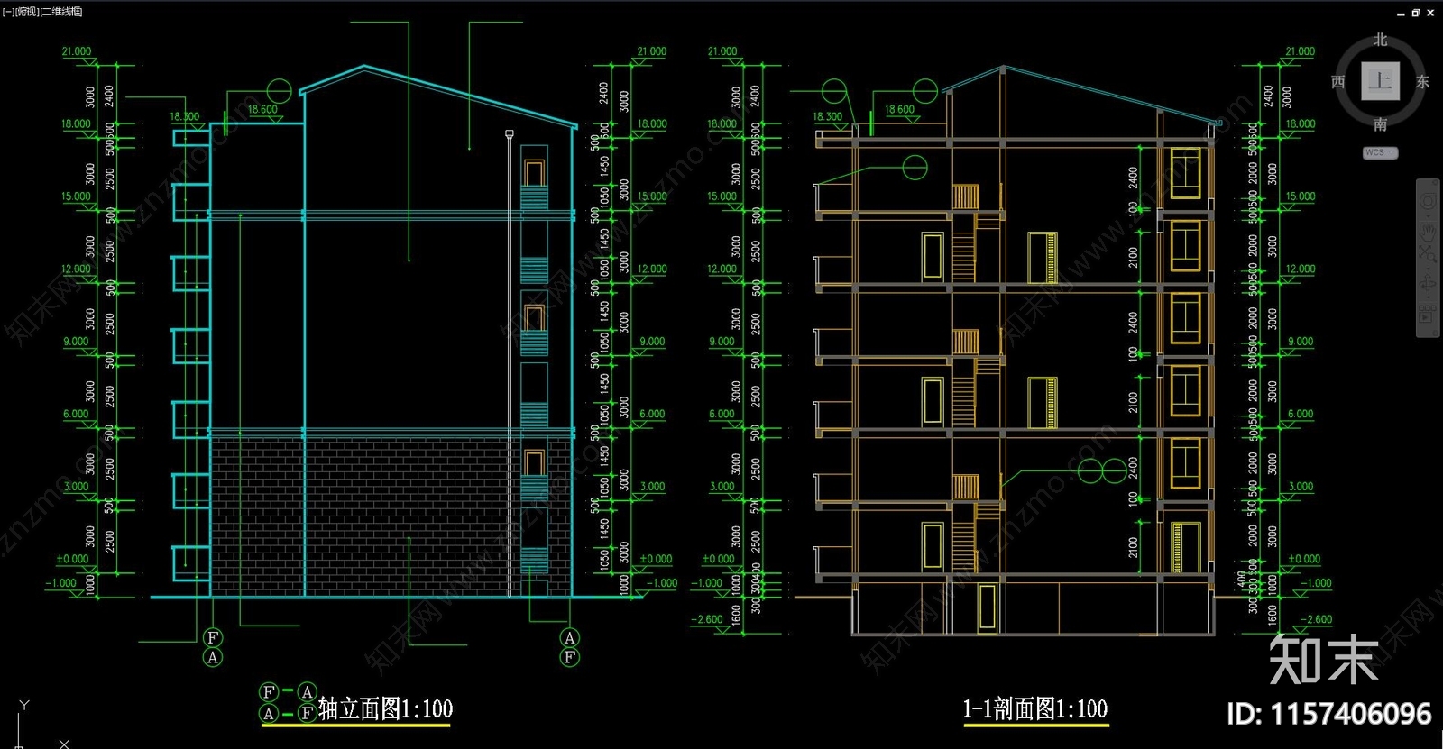 住宅区建筑cad施工图下载【ID:1157406096】