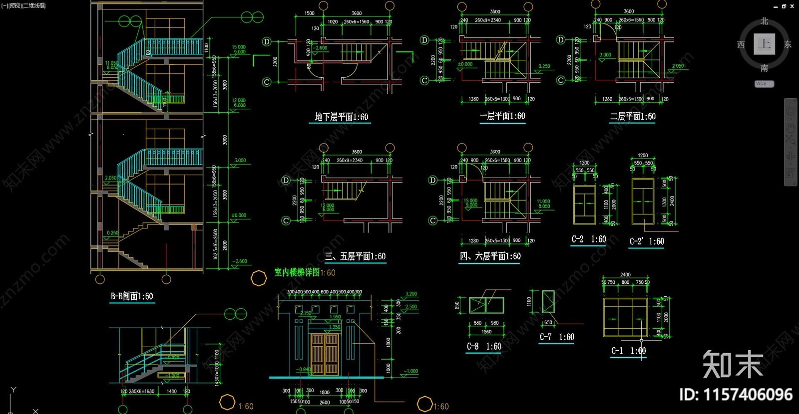 住宅区建筑cad施工图下载【ID:1157406096】