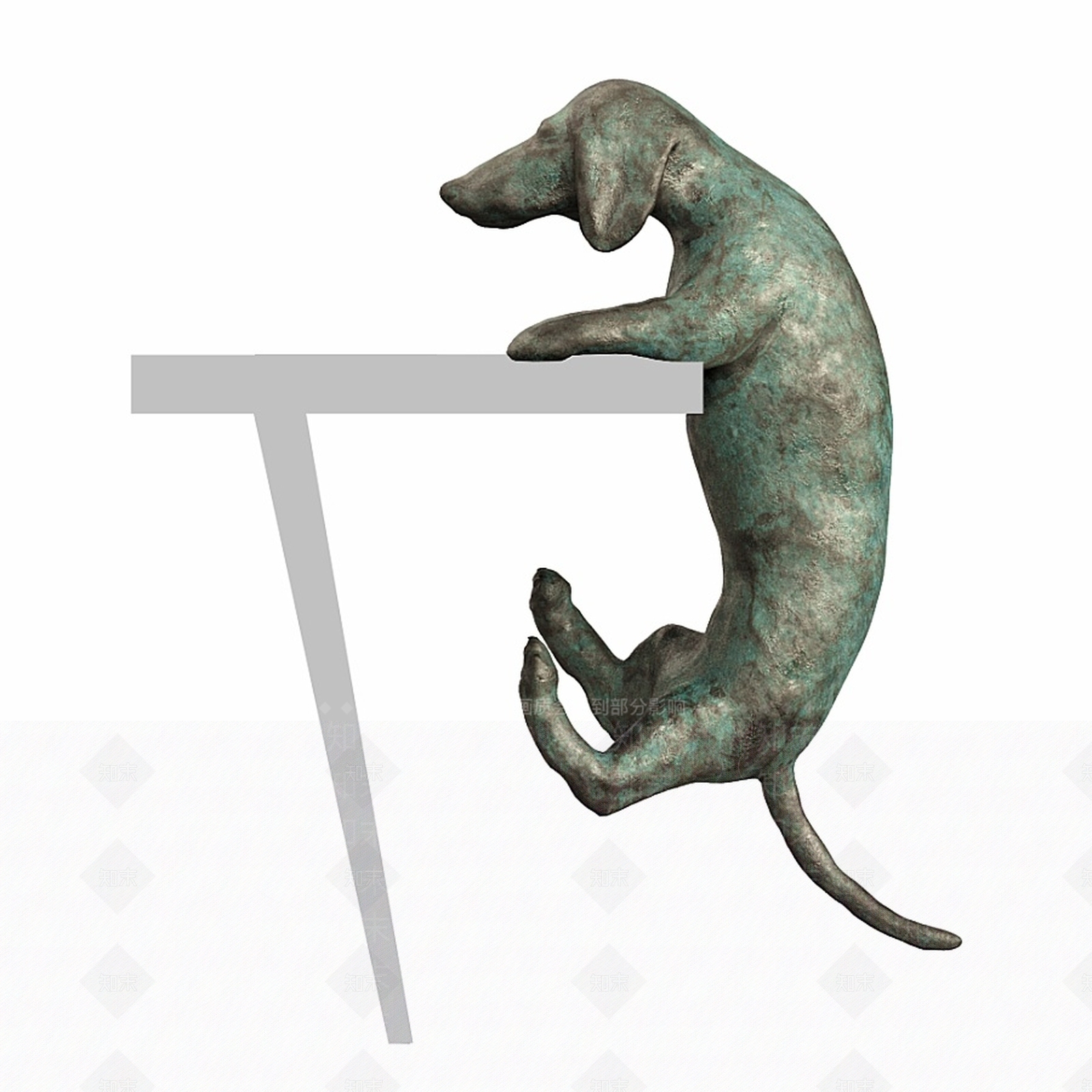 现代小狗雕像雕塑3D模型下载【ID:1157406689】