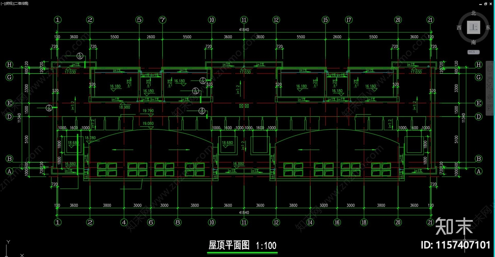 住宅区建筑cad施工图下载【ID:1157407101】