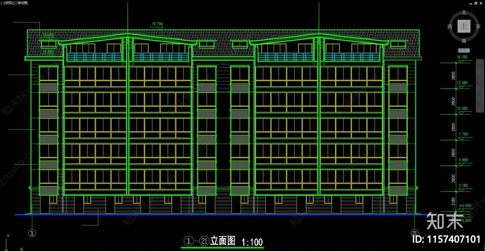 住宅区建筑cad施工图下载【ID:1157407101】