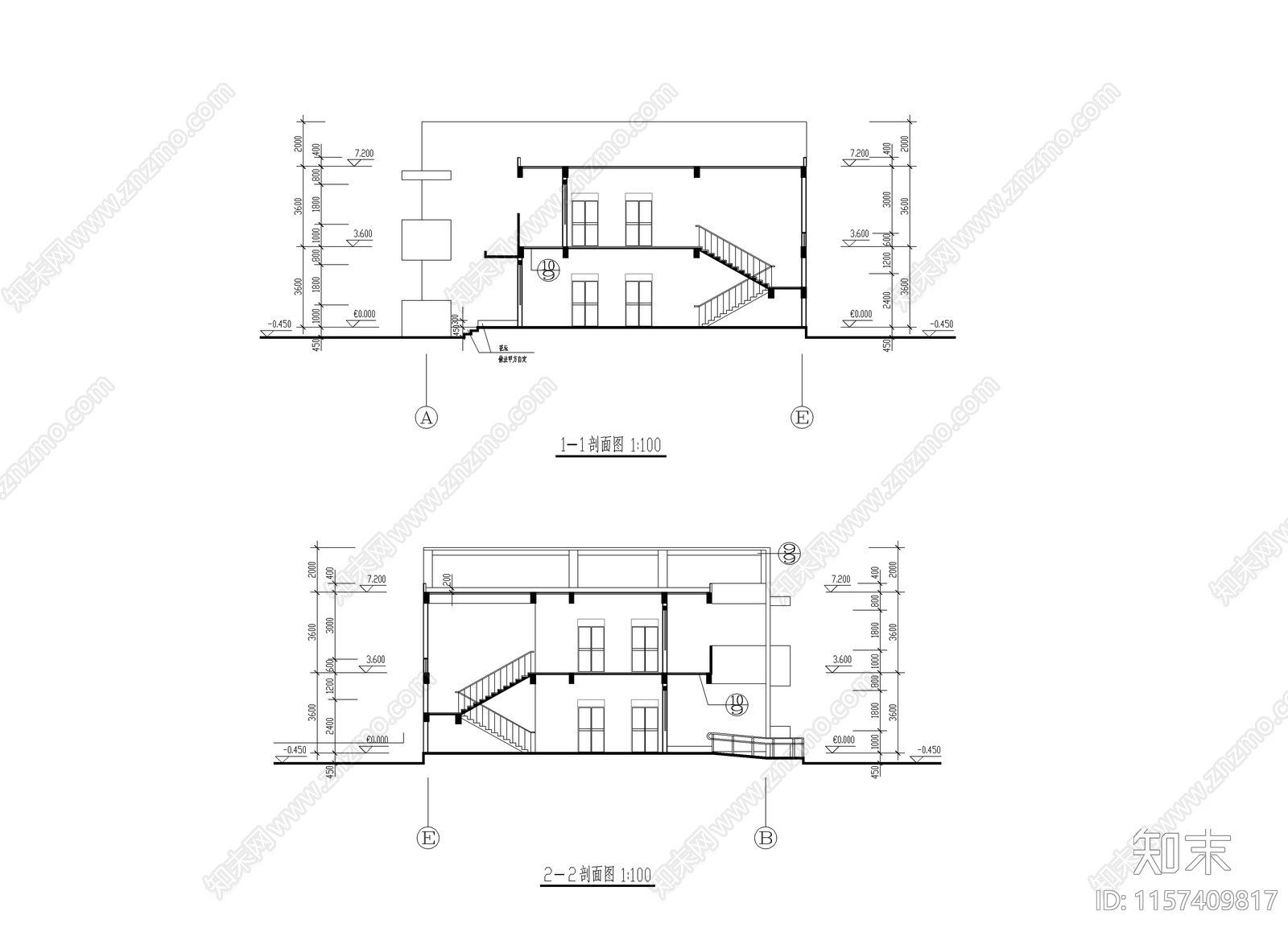 幼儿园建筑设计cad施工图下载【ID:1157409817】