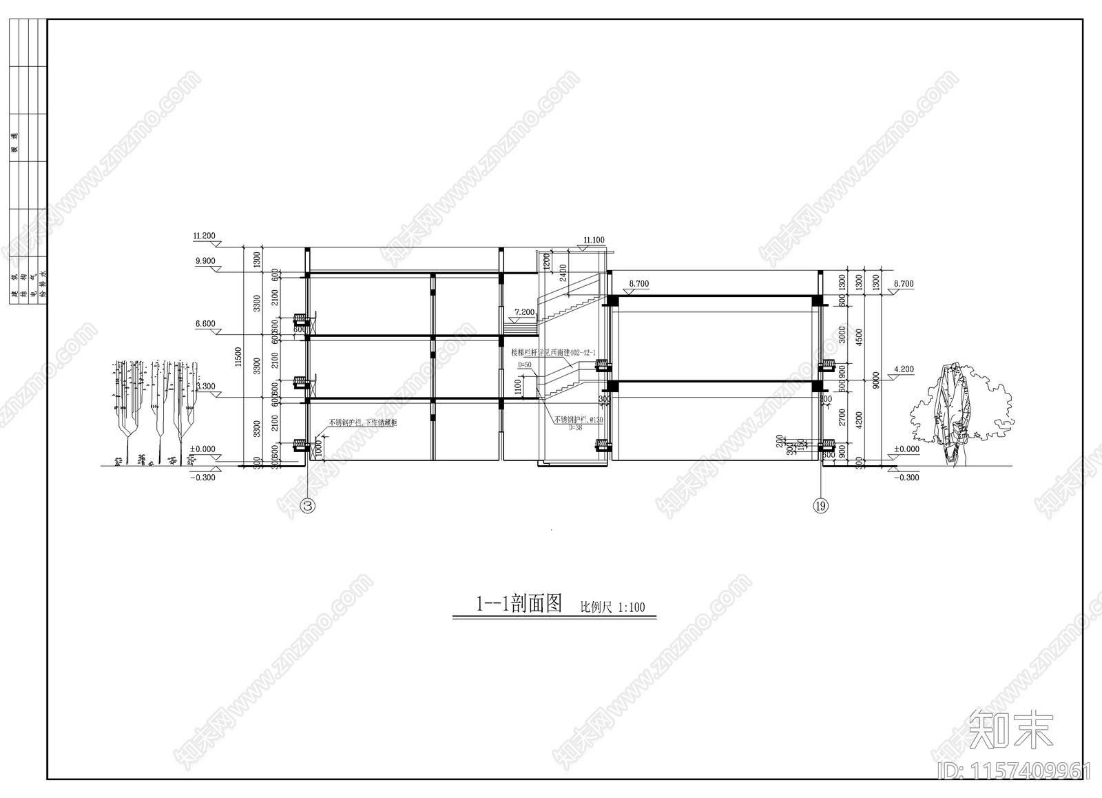 幼儿园建筑全套图cad施工图下载【ID:1157409961】