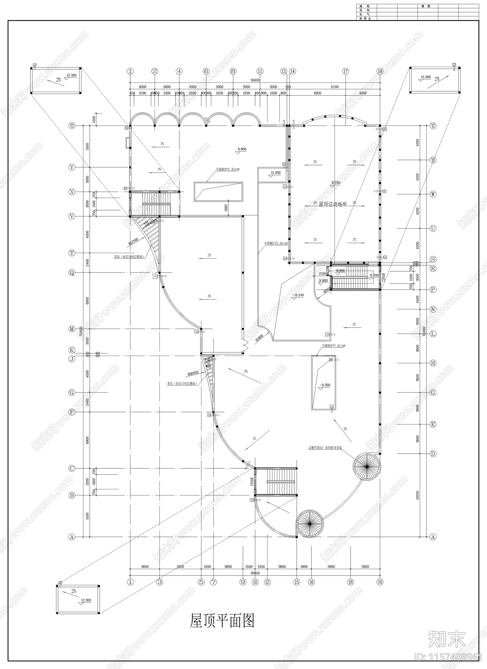 幼儿园建筑全套图cad施工图下载【ID:1157409961】