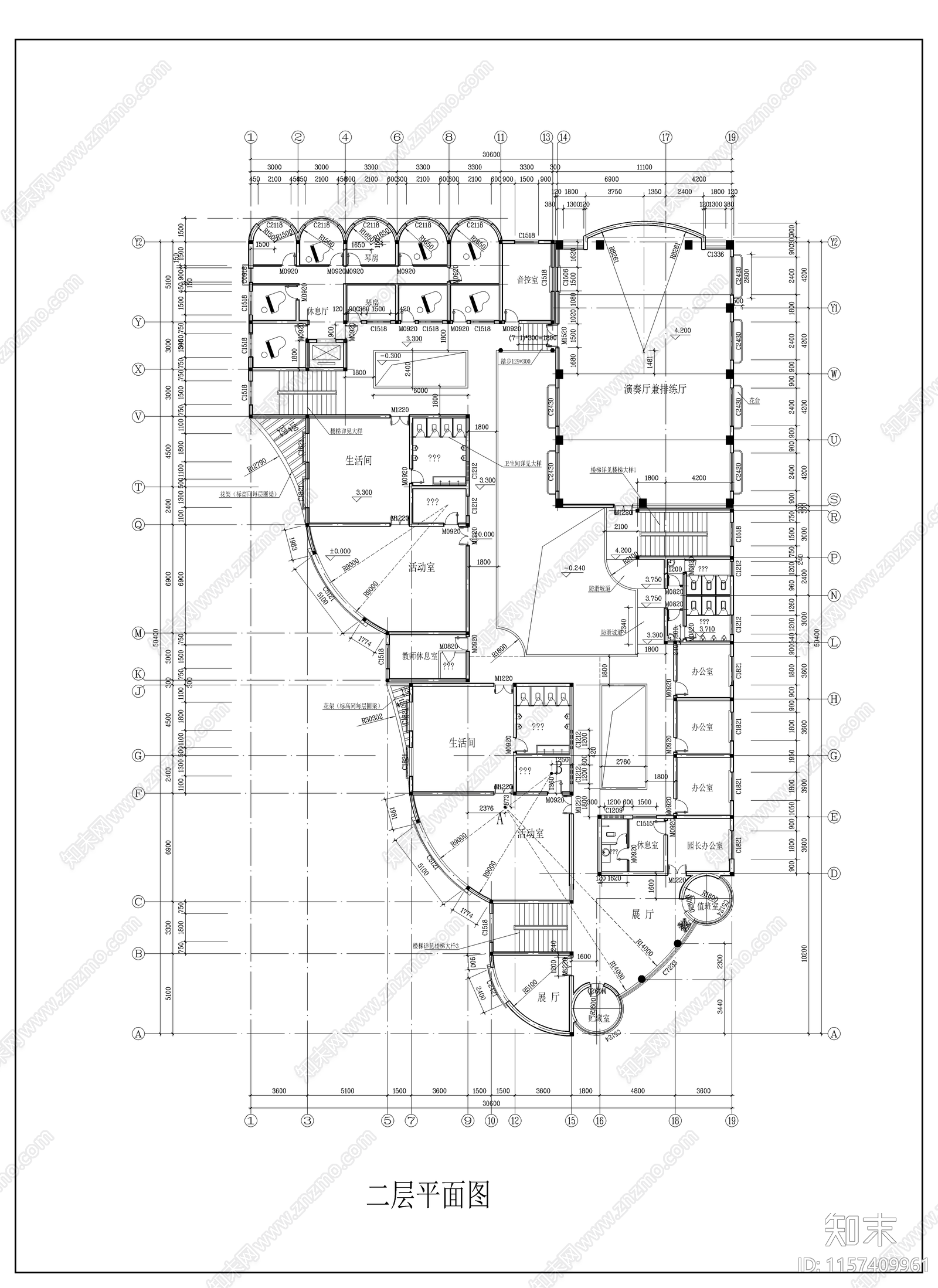 幼儿园建筑全套图cad施工图下载【ID:1157409961】