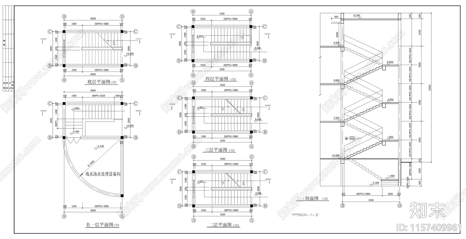 幼儿园建筑全套图cad施工图下载【ID:1157409961】