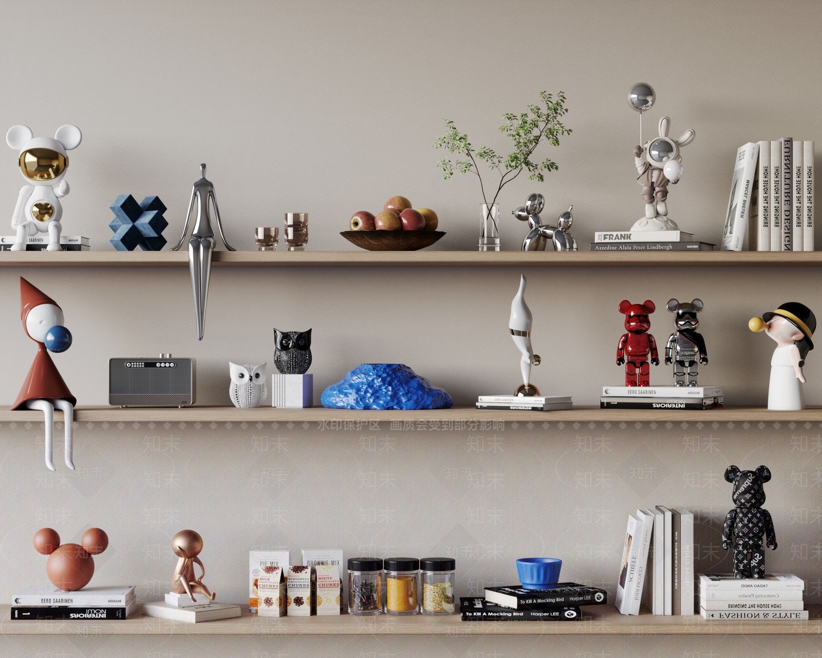 现代陈设饰品摆件3D模型下载【ID:1157410553】