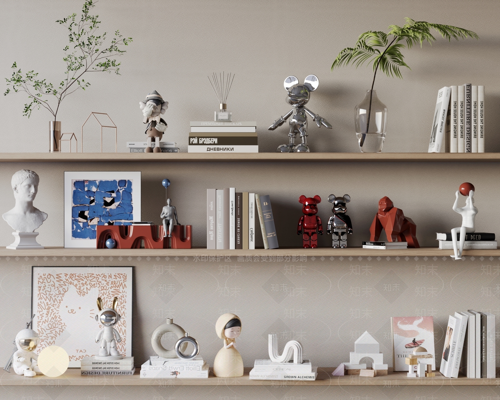 现代陈设饰品摆件3D模型下载【ID:1157410631】