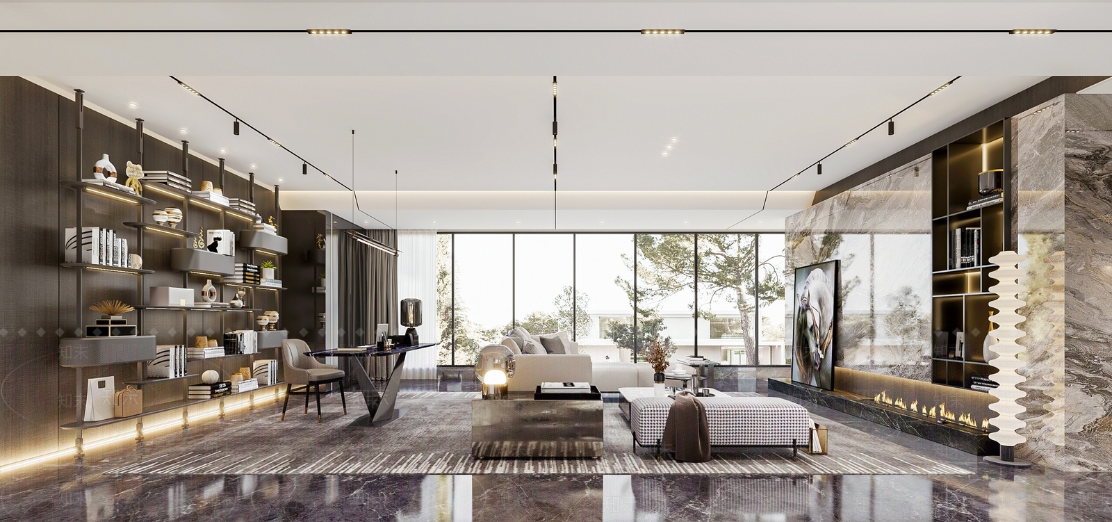 现代样板间3D模型下载【ID:1157411129】