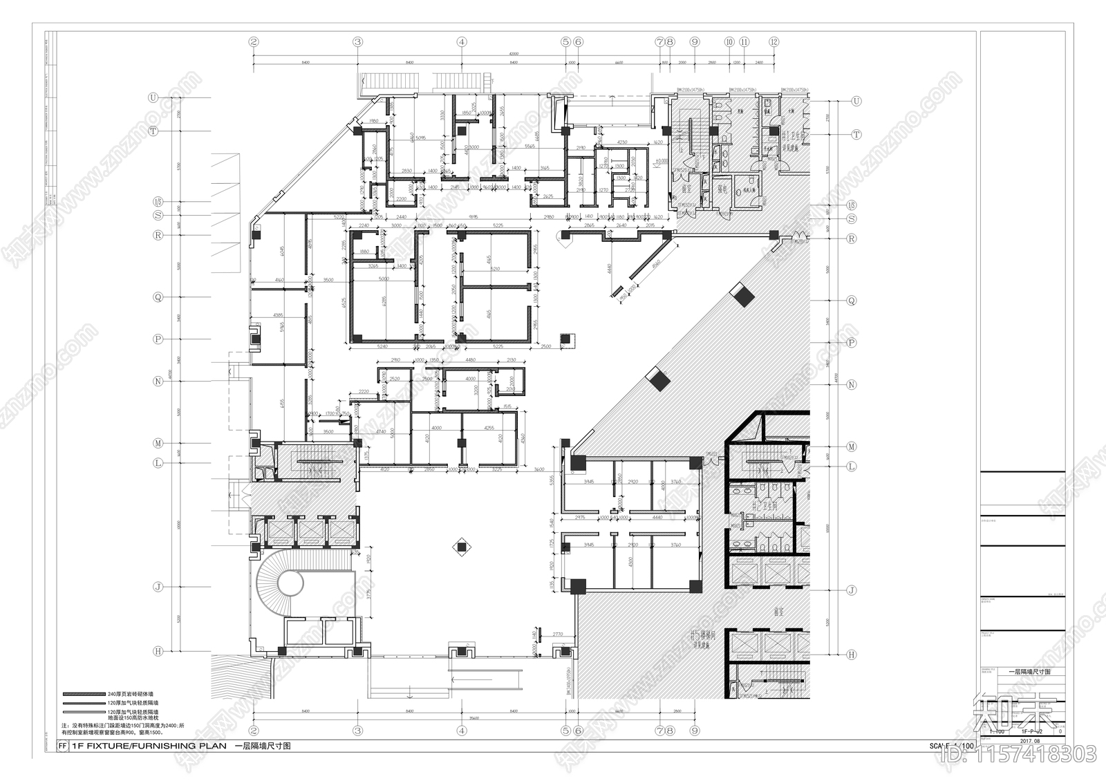 1500平大型影像中心医院平面cad施工图下载【ID:1157418303】