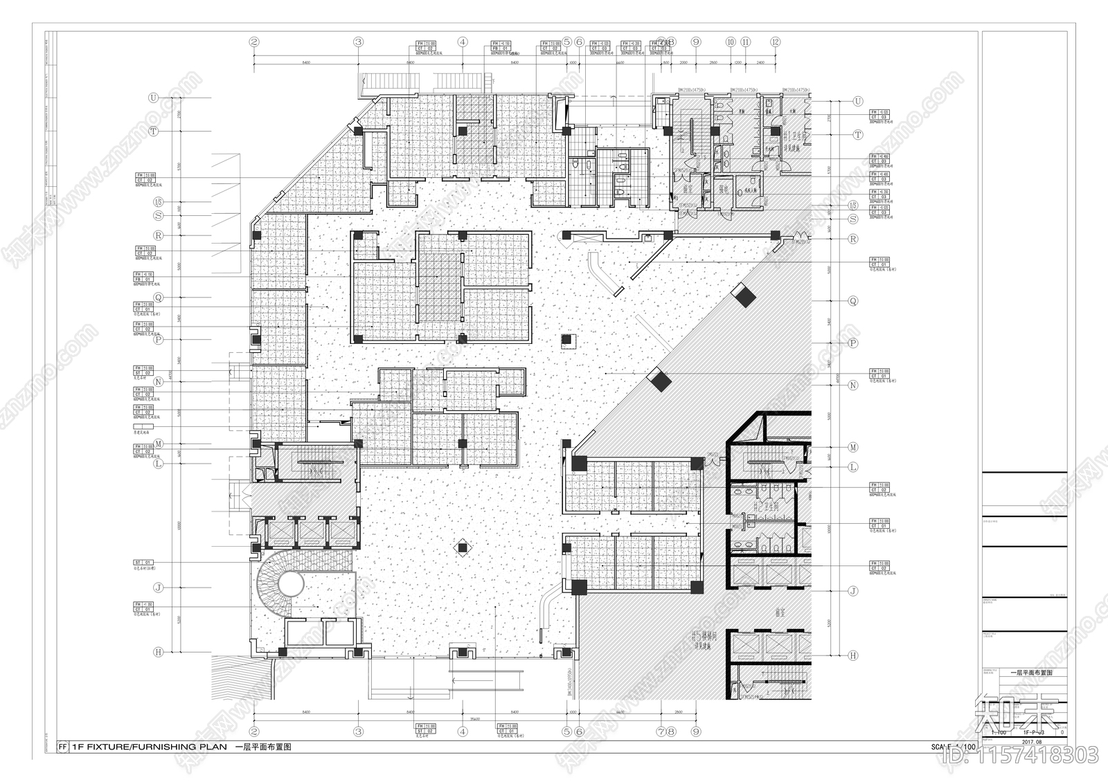 1500平大型影像中心医院平面cad施工图下载【ID:1157418303】