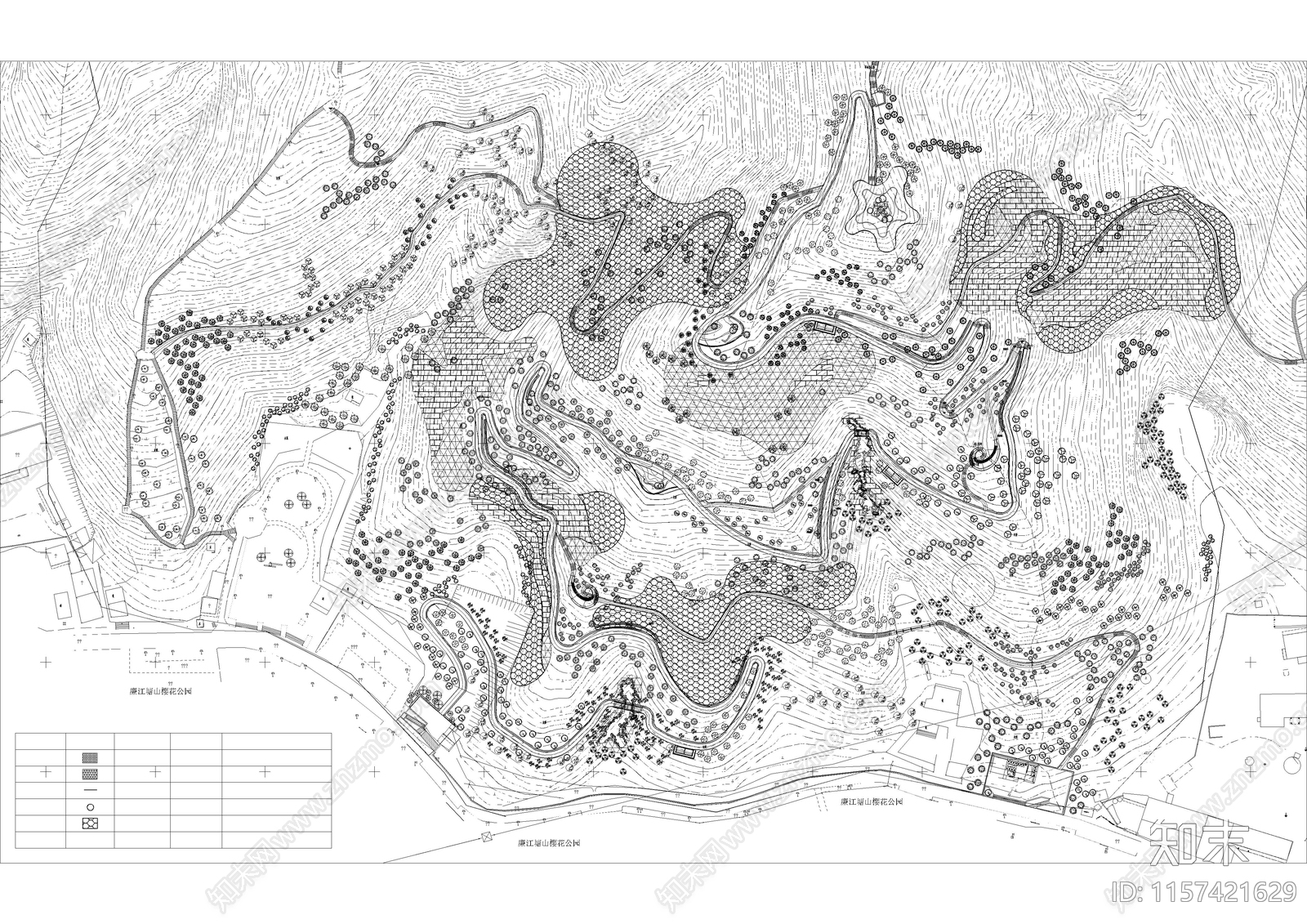 城镇绿化升级改造景cad施工图下载【ID:1157421629】