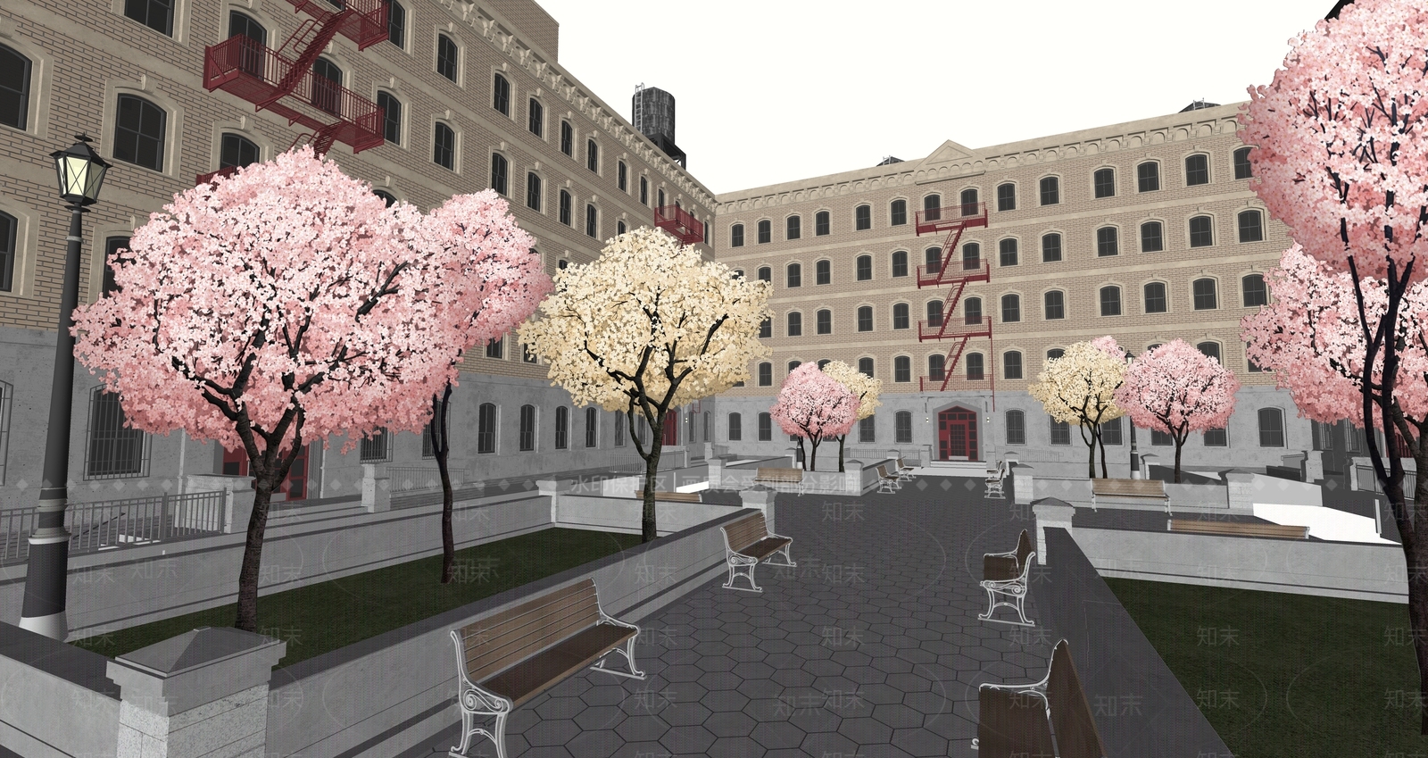 现代城市特色政府办公景观SU模型下载【ID:1157422228】