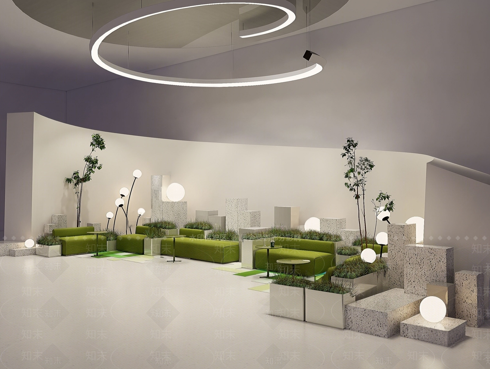 现代休息区3D模型下载【ID:1157423689】