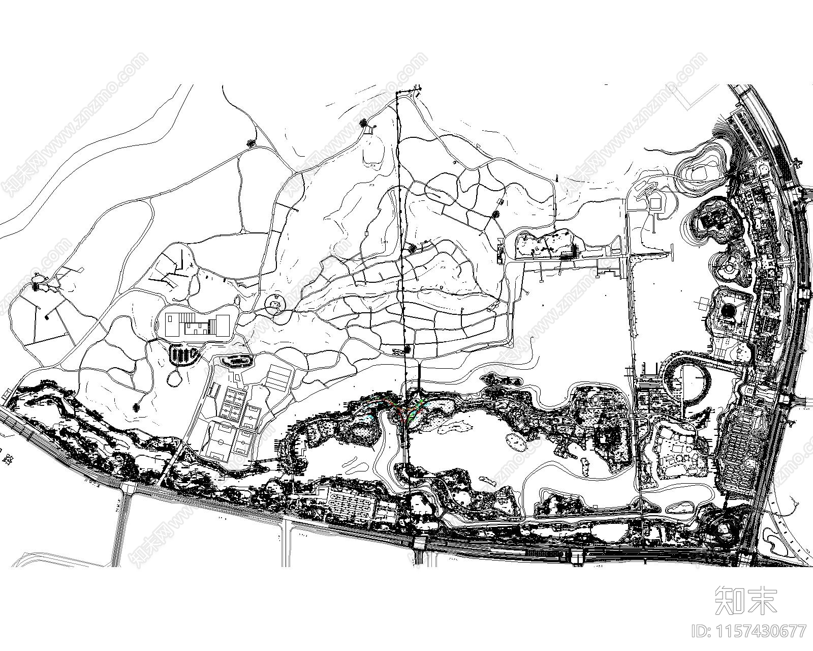 著名湿地公园景观提升工cad施工图下载【ID:1157430677】