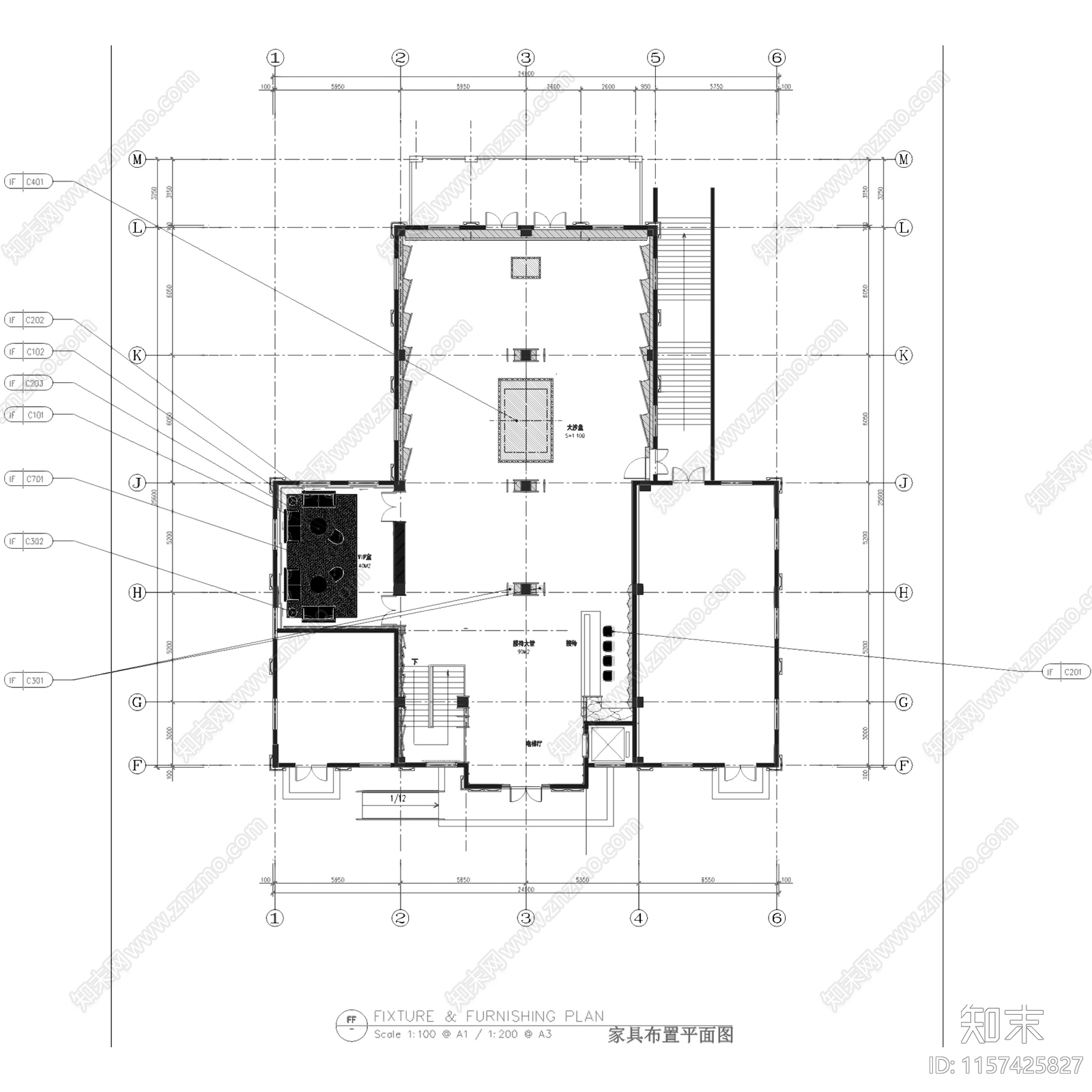 现代上海宝山罗店新镇居住区会所室内工装cad施工图下载【ID:1157425827】