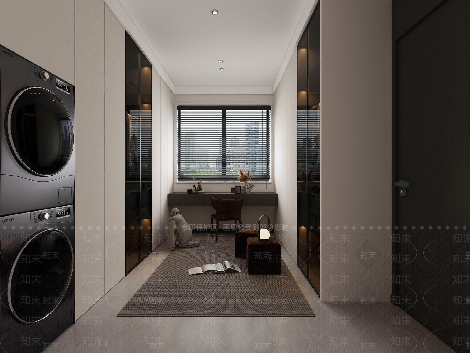 现代衣帽间3D模型下载【ID:1157429342】