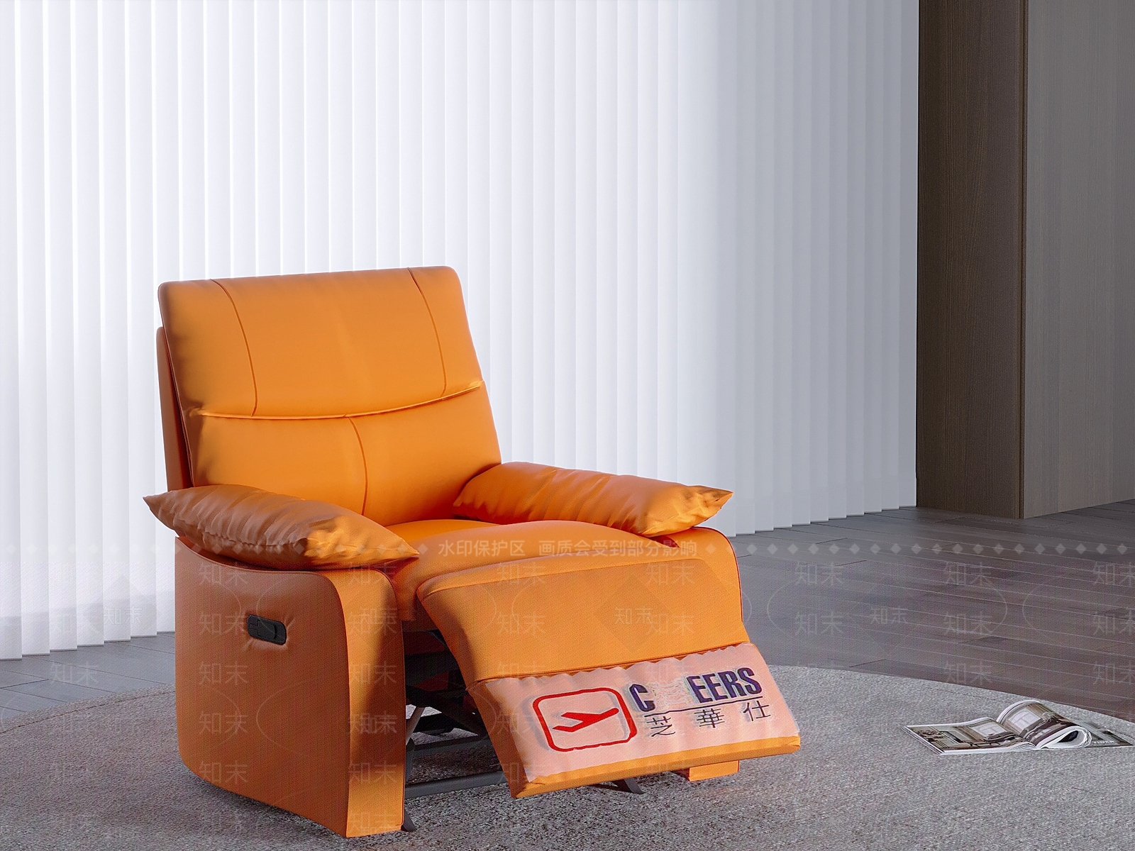 现代芝华仕头等舱智能沙发3D模型下载【ID:1157428352】