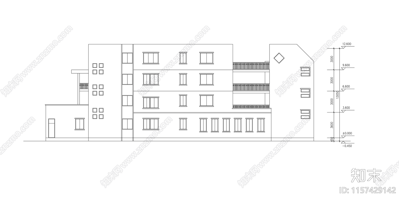 幼儿园建筑设计图cad施工图下载【ID:1157429142】