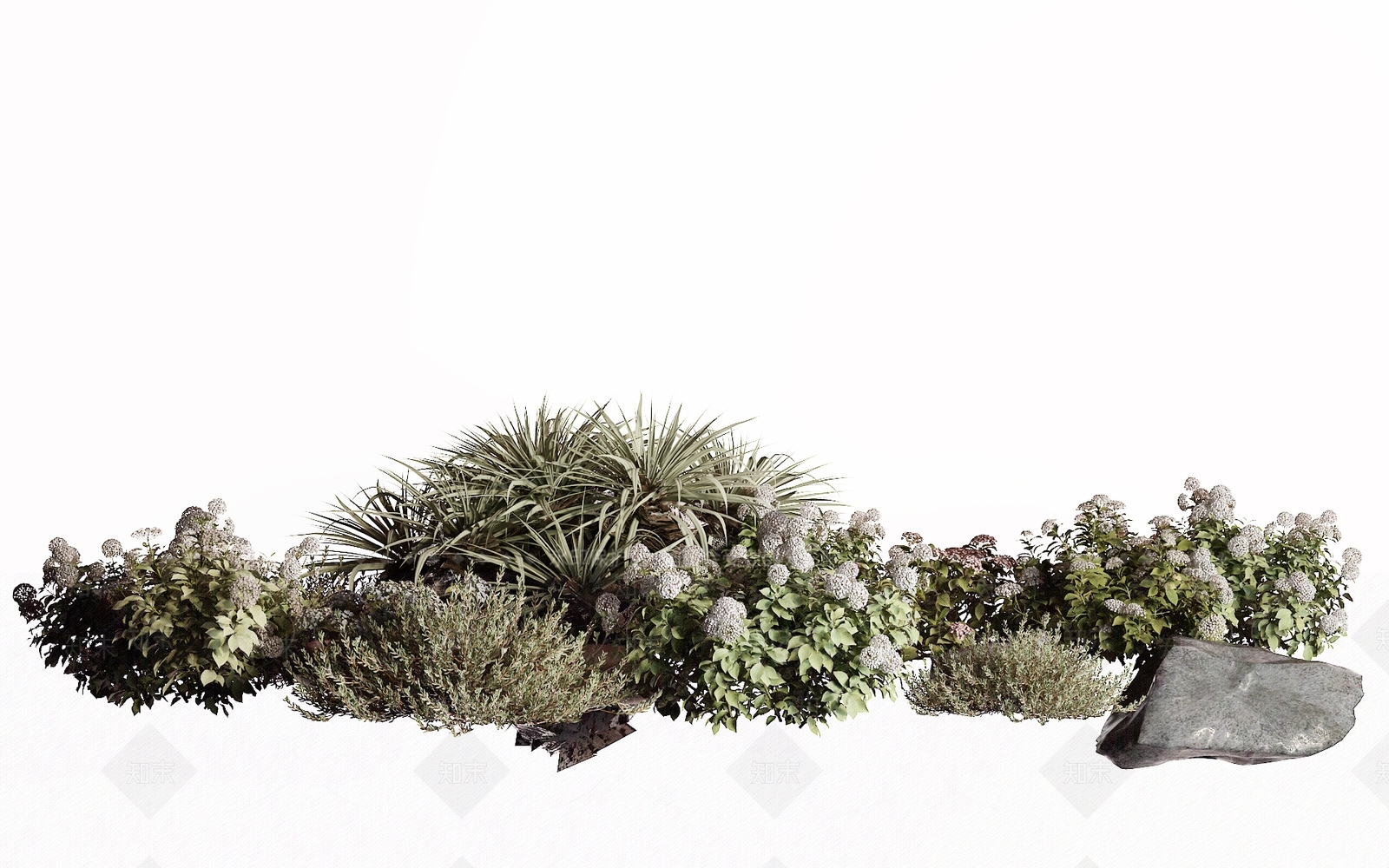 现代灌木3D模型下载【ID:1157429852】