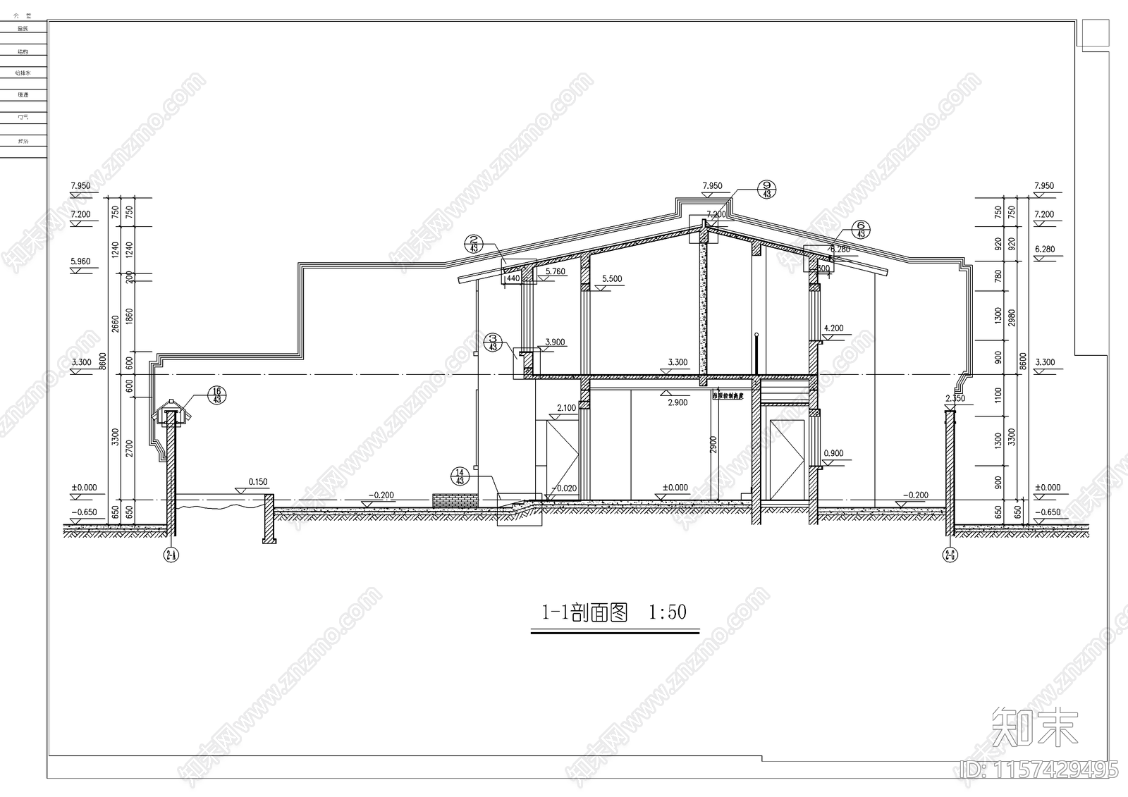 北方经典四合院建筑cad施工图下载【ID:1157429495】