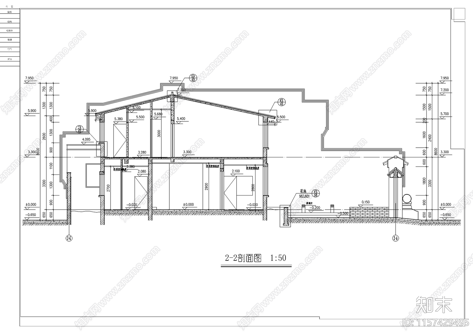 北方经典四合院建筑cad施工图下载【ID:1157429495】