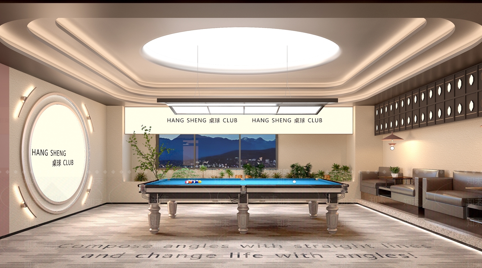 现代台球包间3D模型下载【ID:1157430265】