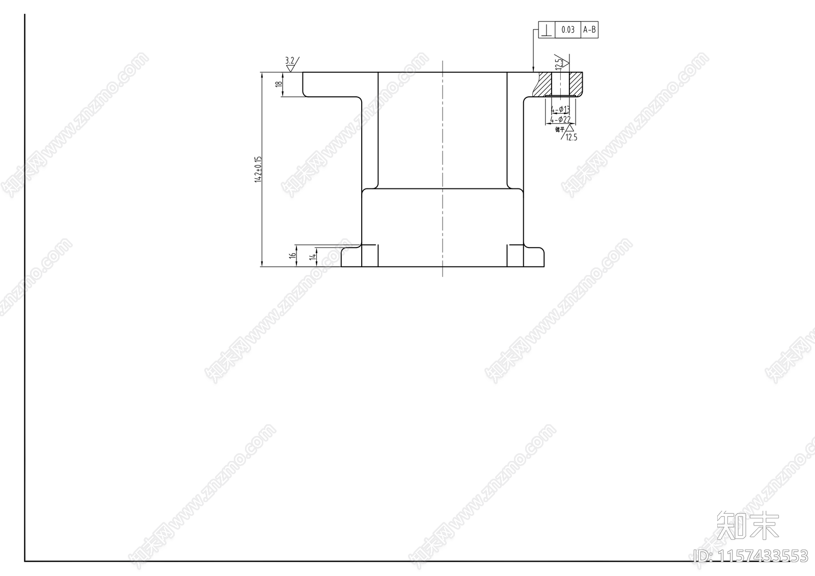 C336GZ向数控传动箱体cad施工图下载【ID:1157433553】