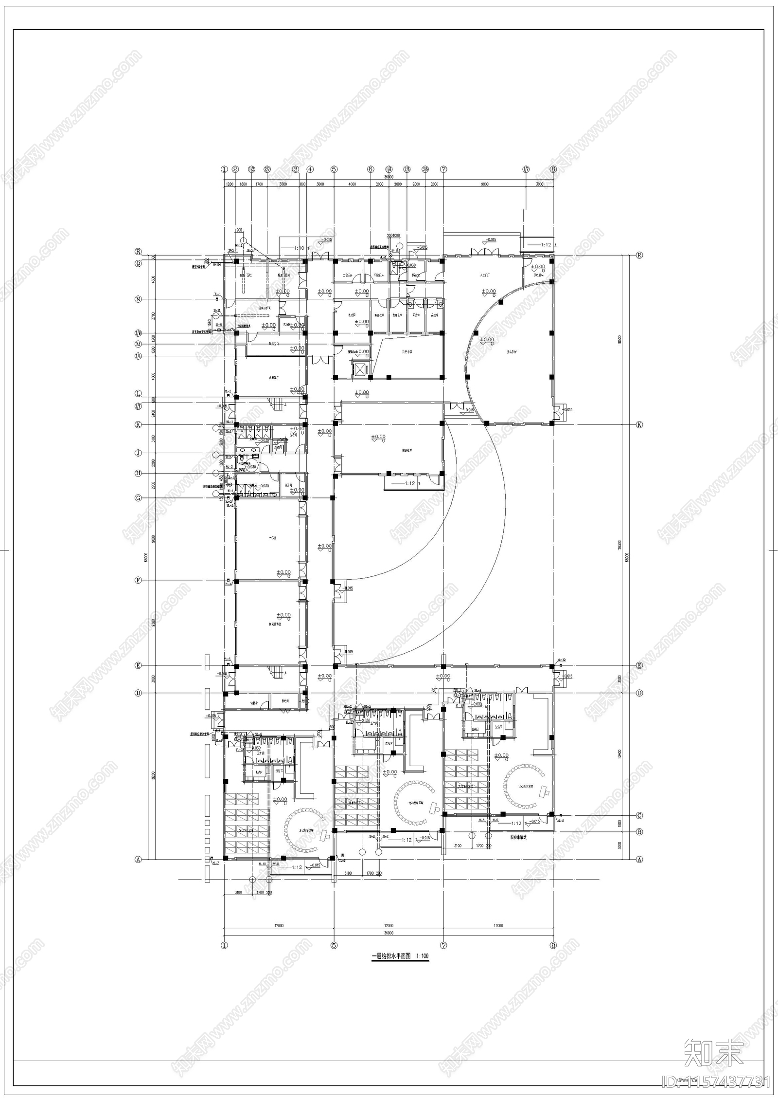 幼儿园给排施工图下载【ID:1157437731】