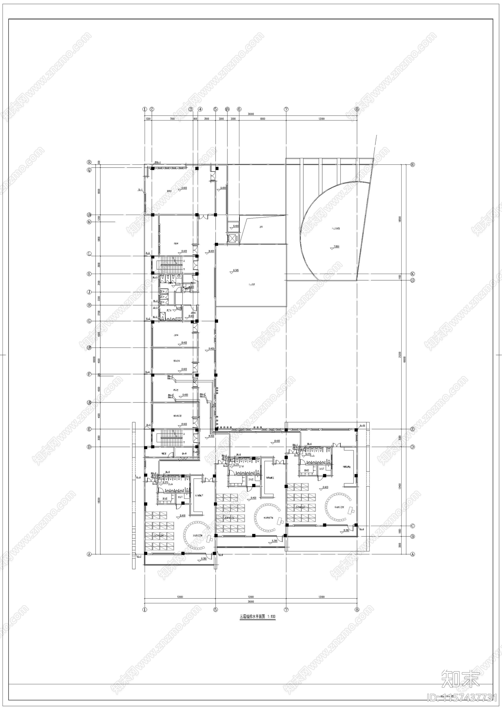 幼儿园给排施工图下载【ID:1157437731】