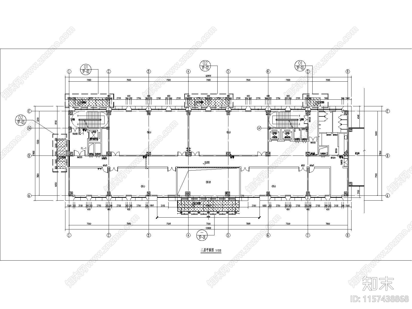 精细整套办公cad施工图下载【ID:1157438868】